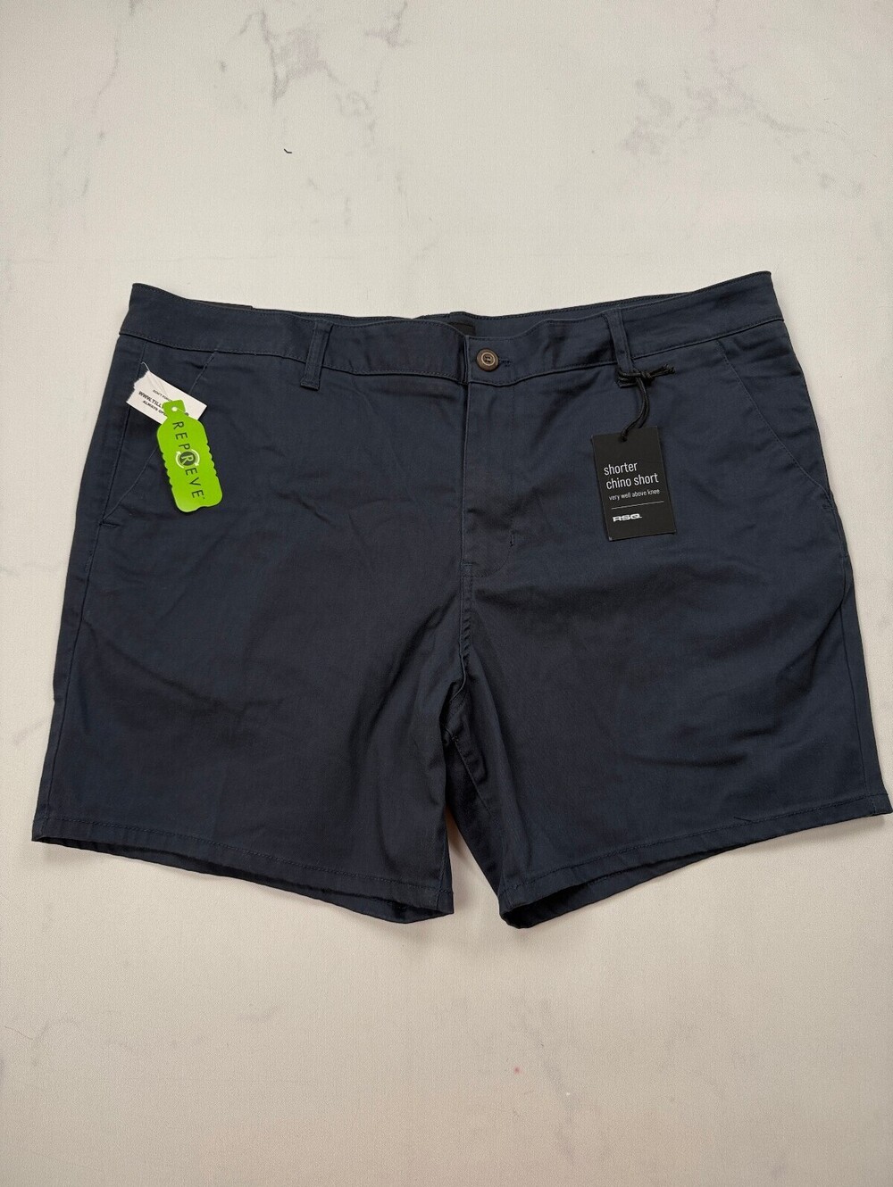 Rsq Shorter Shorts Shorts Navy Modern Straight Leg - Mens 40